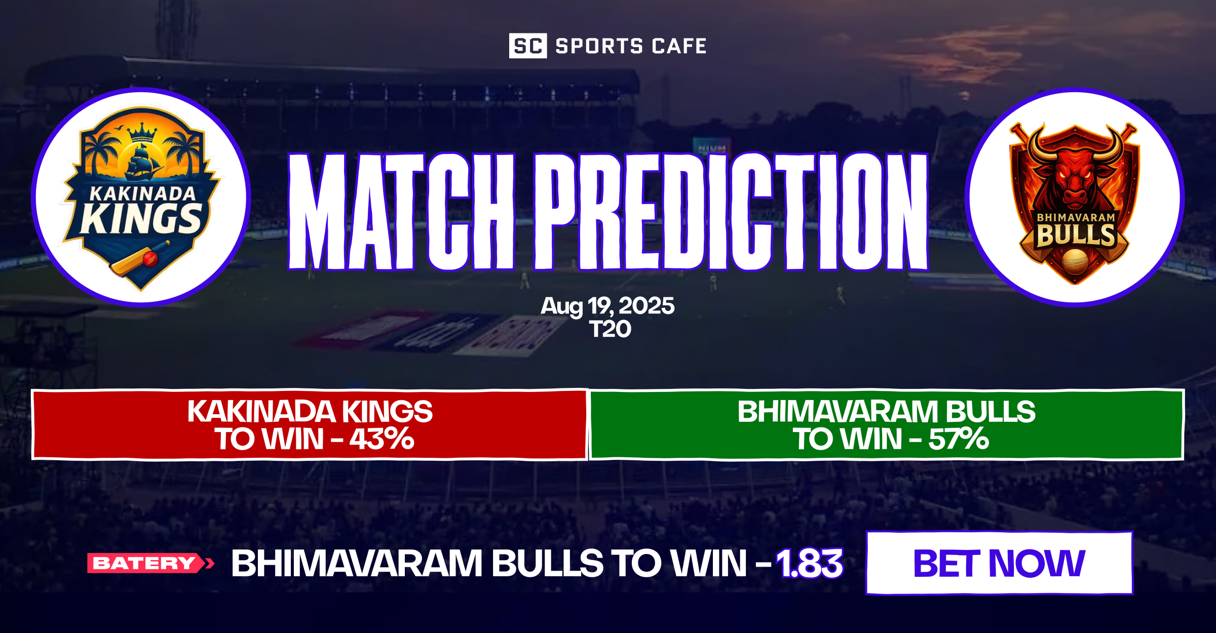 Kakinada Kings vs Bhimavaram Bulls